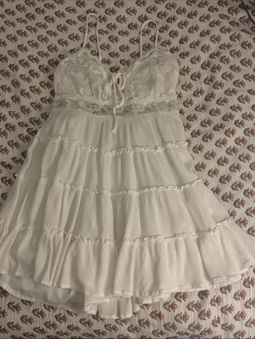 Windsor White Tiered Lace Mini Dress *Perfect for Graduation